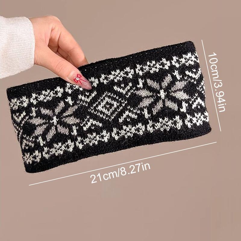 1 Stück Accessoire Farbblock-Stirnband Stilvoll Block Warm Strick Breiter Rand Haar Gestreift Gestrickt