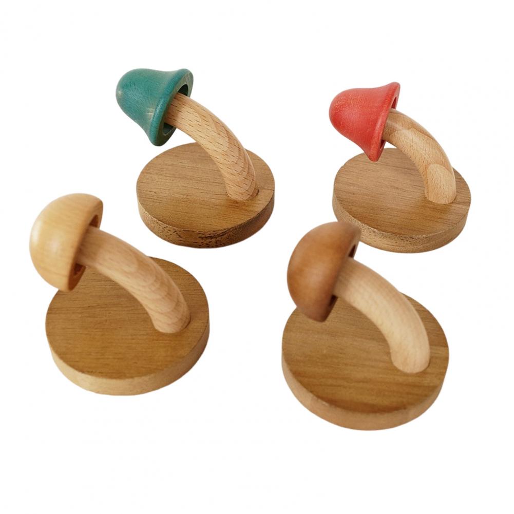 

Вкручивающийся настенный крючок-грибок для кухонных полотенец, стильные деревянные крючки-грибы для одежды с грузоподъемностью 3 кг, удобные для дома S