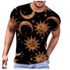 Men's Summer Casual 3D Printed Short Sleeve Round Neck Top T-shirt Blouse