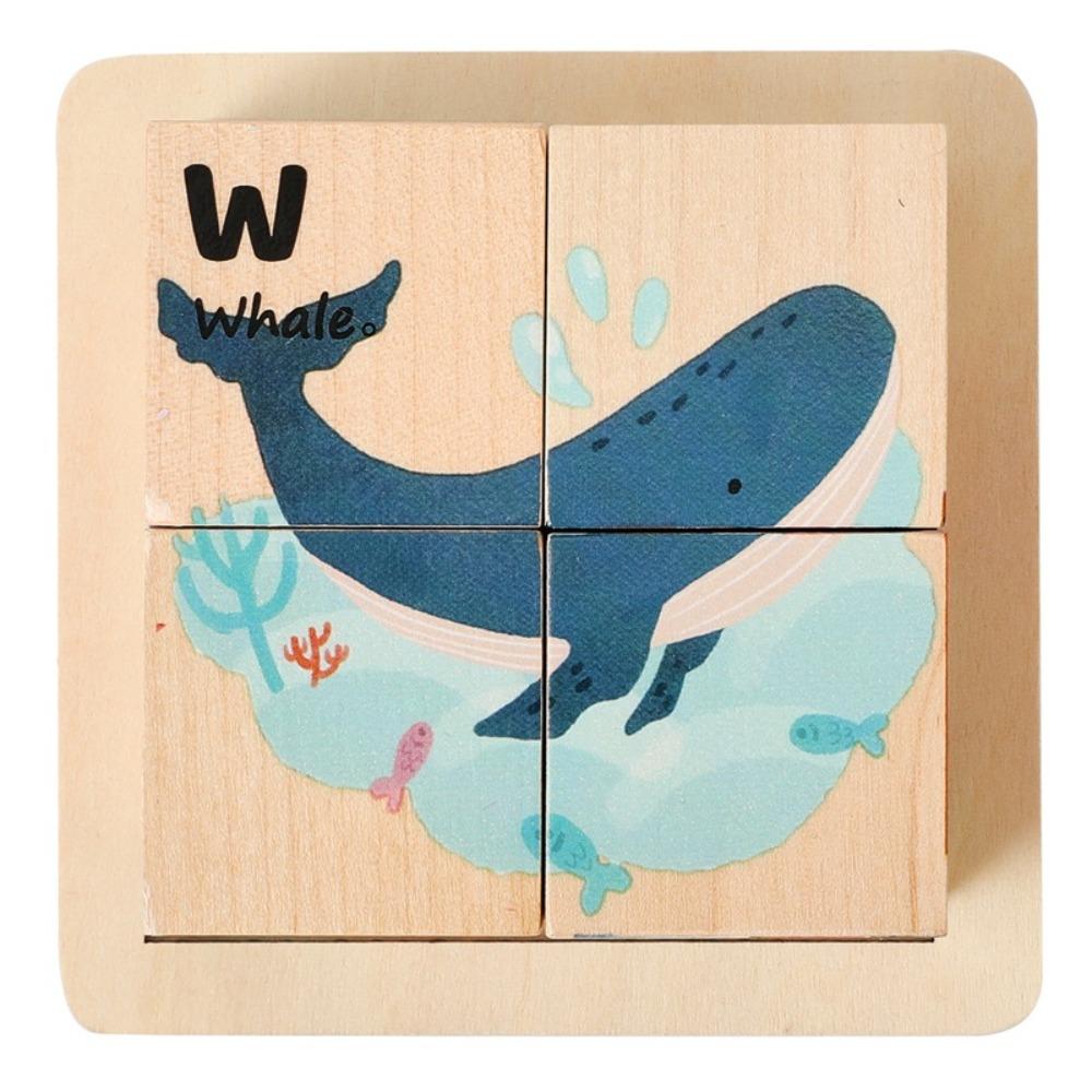 Movable Jigsaw Toy Animal Sliding Puzzle Montessori Educational Toy  Kids Birthday Gift