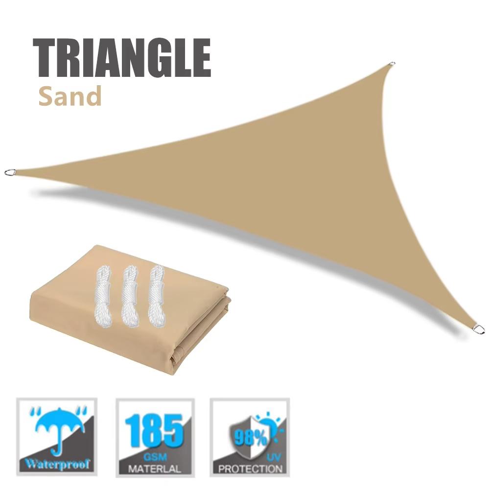 

7M/5M/3M/2M Large Triangle Waterproof Sun Shade Sail Canopy For Outdoor Garden Patio Awning Tents Pool Sunshade Cloth 3Mx3Mx4.25M пісочний
