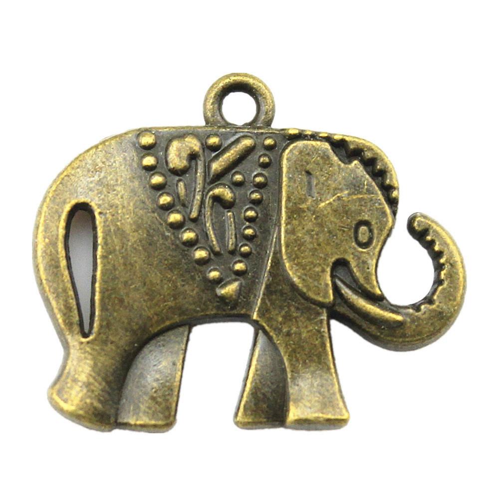 Antique Style Elephant Charms Metal Animal Pendants For DIY Jewelry Keychain Bag Accessories