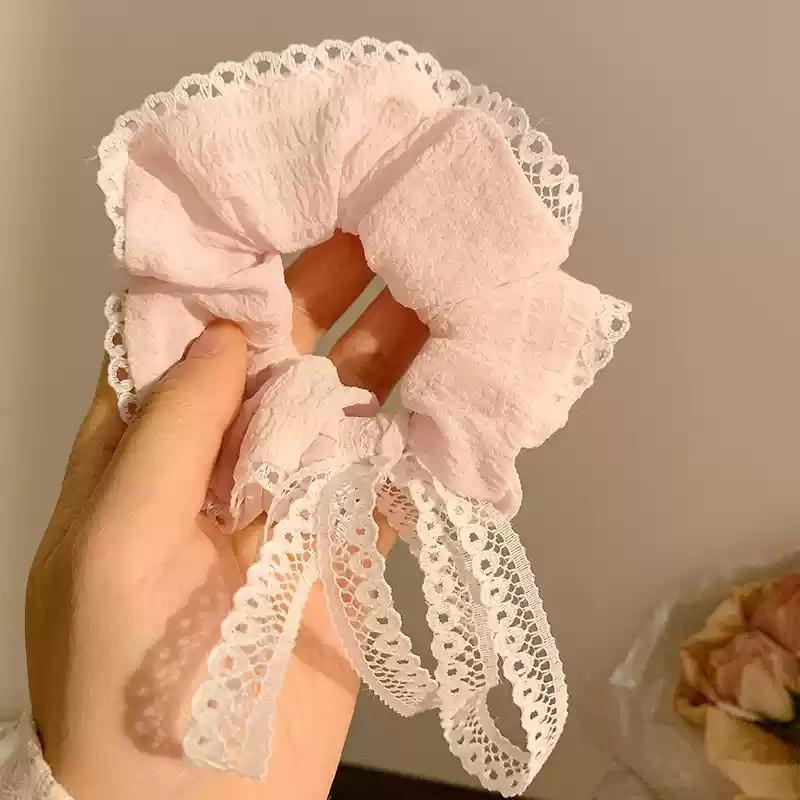 2025 Striped Ball Head Hair Tie: Large Intestine Style for High Ponytails