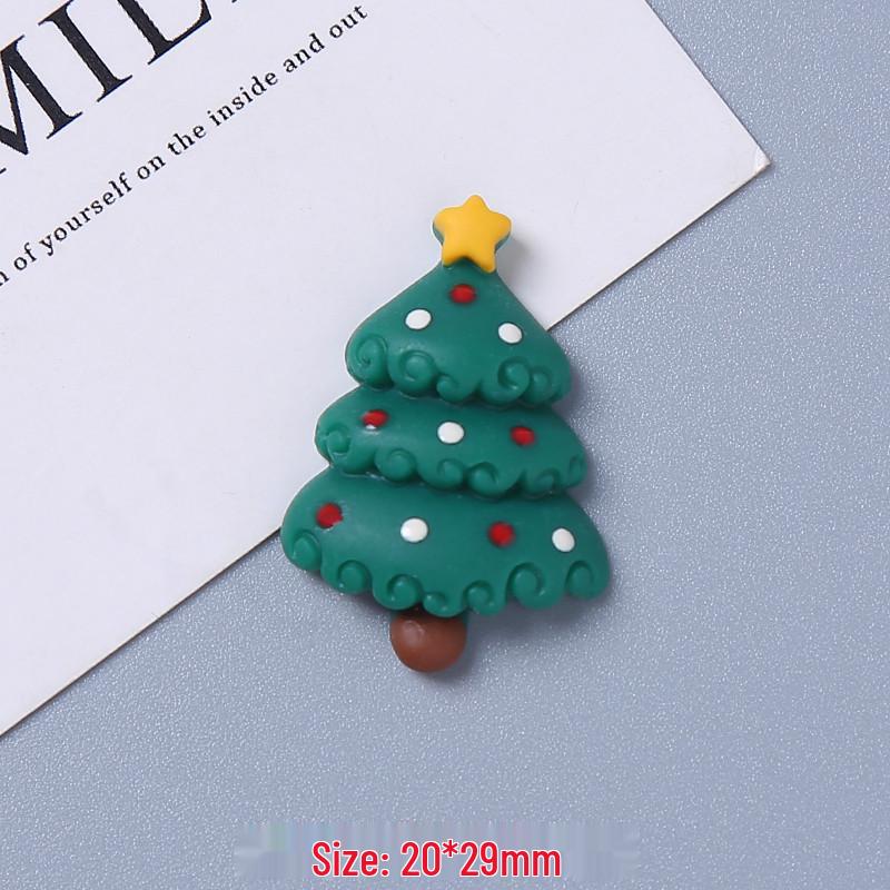 DIY Christmas Tree Santa Claus Resin Ornaments: Hair Clip, Phone Case, Bottle, Shoes, Clothing Stickers