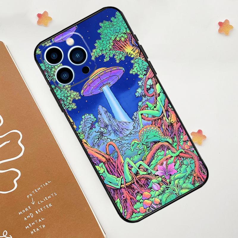 Mushroom Moon Shroom Farmer Handyhülle Für iPhone 15 16 14 13 12 11 Pro Max Mini Plus XS X XR Rückseite