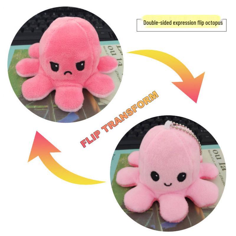 Reversible Double-Sided Octopus Plush Toy