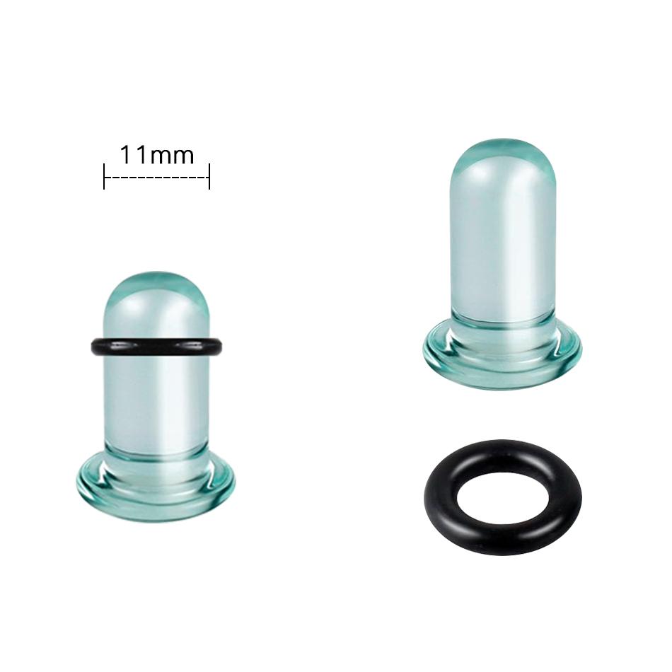 2Pcs/lot Glass Ear Plug And Tunnel 1.6-16mm Ear Dilators Taper Stercher Gauges Single Flare Flesh Expander Body Piercing Jewelry