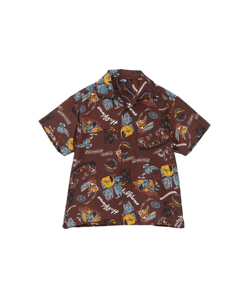 The North Face Aloha Vent Yosemite Camp Size 140 S/S Shirt, Red,