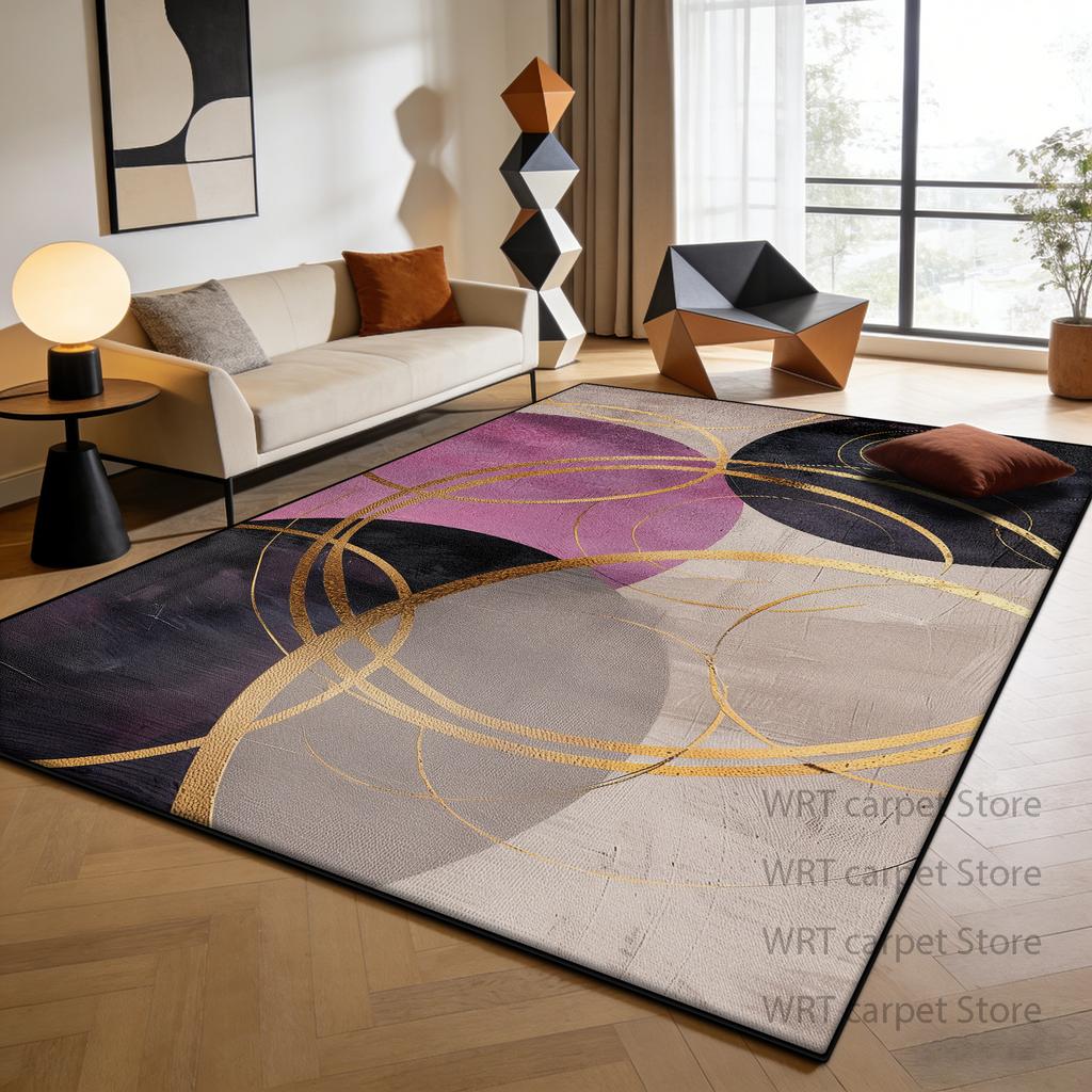 Nordic Light Luxury Style Living Room Carpet Decoration Modern Lounge Large Size Rugs Non-slip Pile Fabric Bedroom Tatami Mat