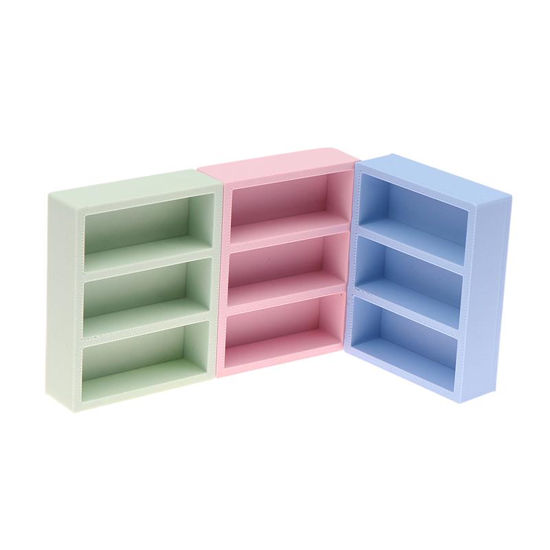 1/12 Dollhouse Mini Wall Cabinet Storage Shelves Dollhouse Furniture Decor Toys Dolls House Accessories Micro Scene Ornament