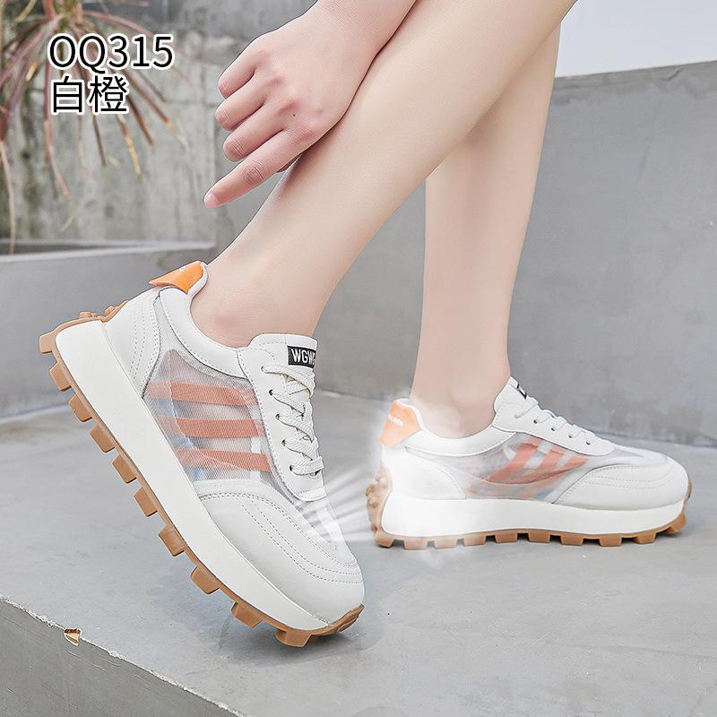 Leather mesh breathable Forrest Gump shoes summer new thin sports and leisure running shoes ins tide 35
