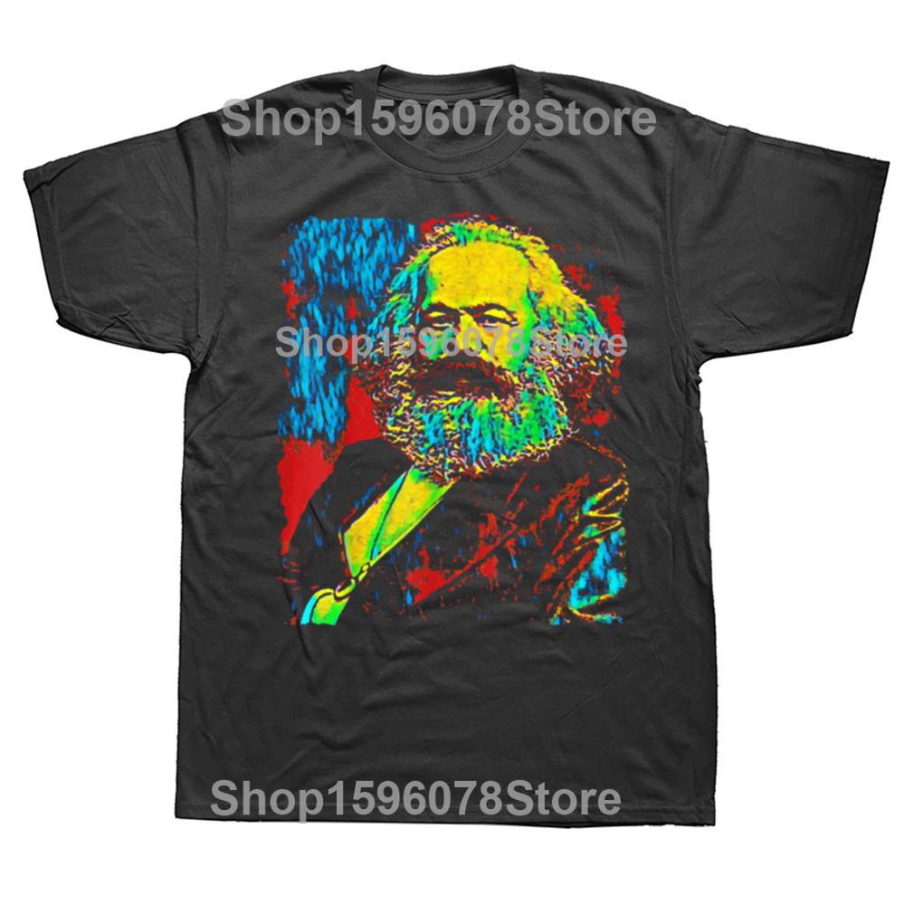 Funny Karl Marx Marxist Marxism Communist Graphic T-shirts Men Women's Fashion Casual Tshirt 100% Cotton Loose Oversized T Shirt