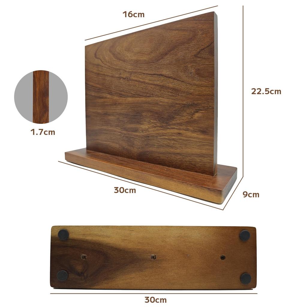CRKMDCR Magnetic Knife Stand, Wooden Knife Holder, Strong Magnetic Wooden Knife Holder, Magnetic Knife Holder Storage Rack, Wooden Knife Holder, Knife