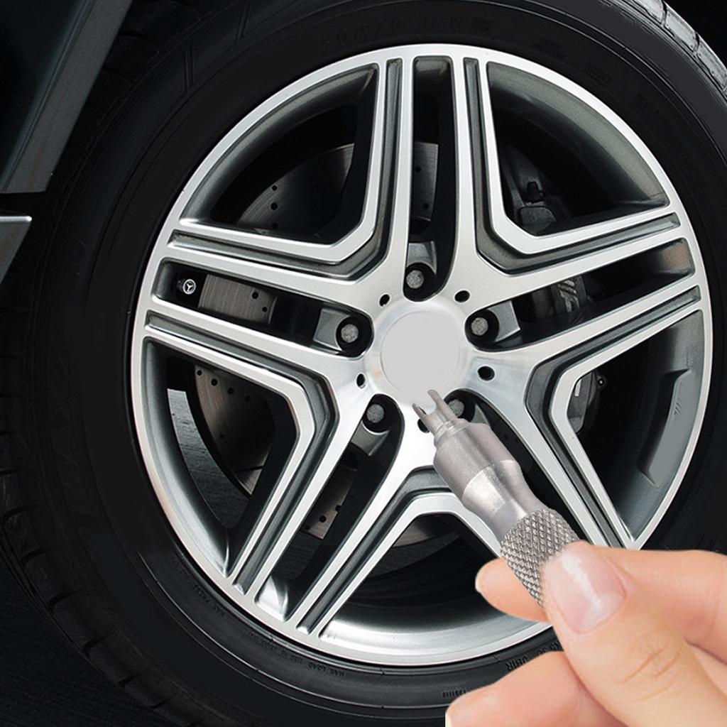 Ventileinsatz-Schraubendreher für Auto-Motorreifen-Montage-Reparatur, Schraubenzieher-Werkzeug, rostfreier Schlüsselanhänger-Entwurf