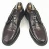 Venturini Italy Leather Plain Toe Red Purple Dress Shoes 27.0-27.5(USED)