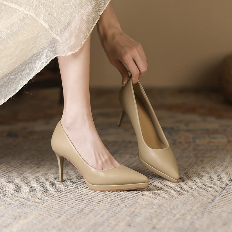 Scarpe da banchetto con tacco alto a 88 punte scarpe da donna temperamento tacco sottile scarpe singole bocca bassa impermeabili scarpe da etichetta da tavolo 8cm