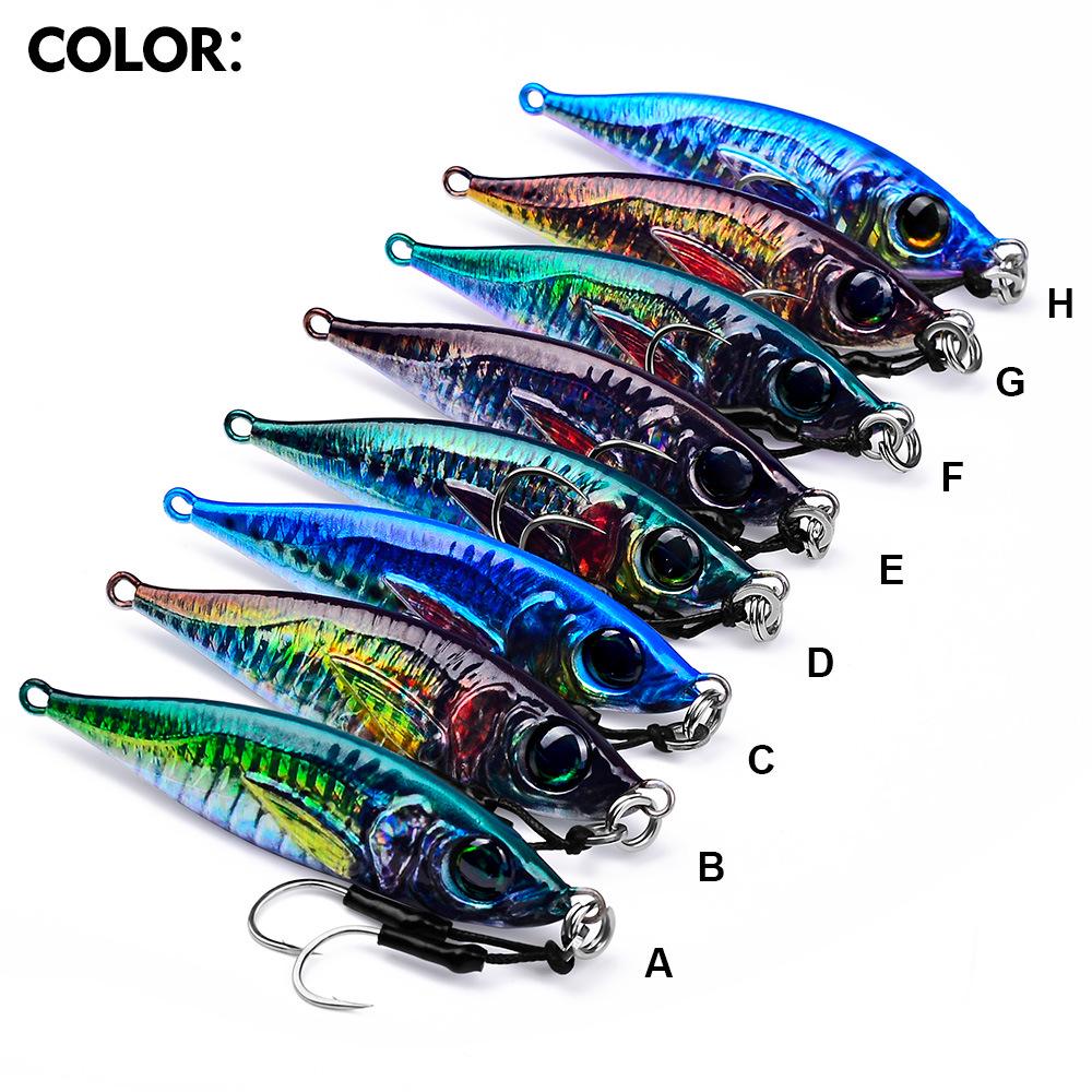 3D Printed Bionic Lure: Iron Plate Fishing Lure 7-200g for Freshwater and Saltwater, Ideal for Asp and Bass.