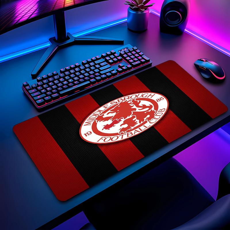 Middlesbrough Football Pattern Mouse Pad Non?Slip Rubber Base Gaming Mousepad For Desk Office Home