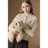 ELLE KIDS Girls' 95% Wool Round Neck Knit Cardigan