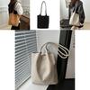 Trendy Vintage Large Capacity Canvas Tote Bag For Women In Black Brown And White Colors
