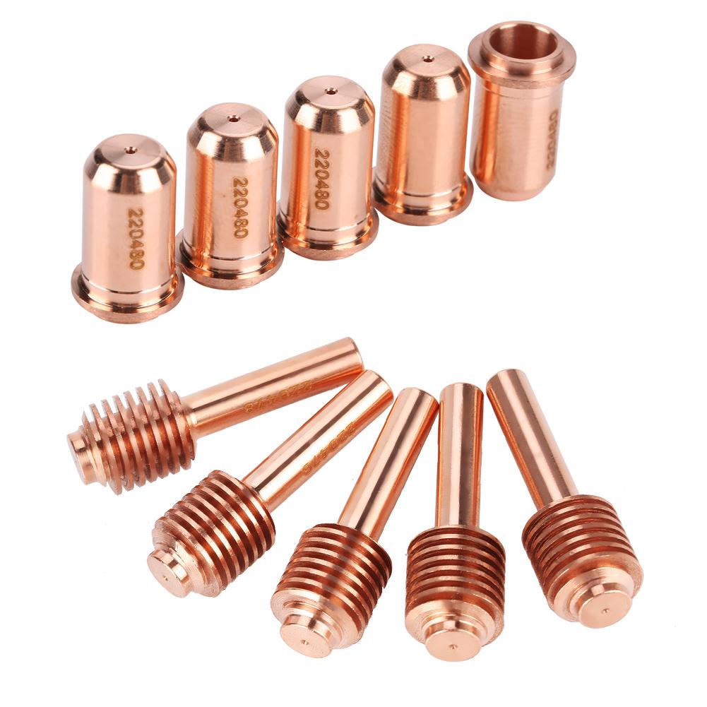 5pcs Electrode Nozzle Tip Nozzle Tips for  30   Cutting Torch Tellurium Copper Material Metal Cutting Consumables 3 Types of Nozzle Tips