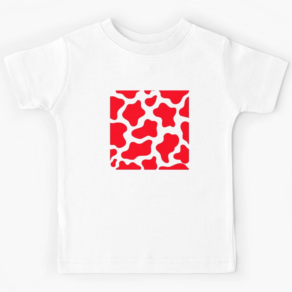 Red Cow Pattern Kids T-Shirt 120