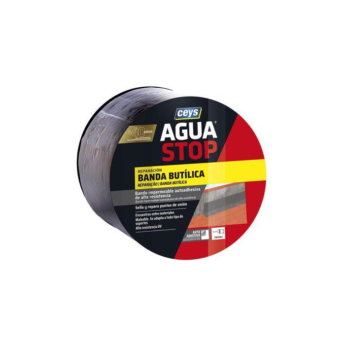 Bande d'étanchéité - AGUA STOP - 10cm - Butyle - 10m - Autocollante à froid