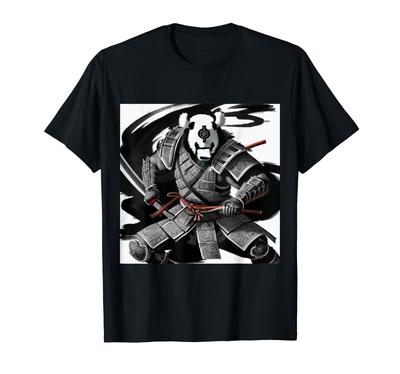 WABISABI Animals Summer Clothes Short Sleeve Funny Animal Festival T Panda Unique Samurai T-Shirt