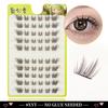 10 Rows Cluster Cat Eye No Glue Lashes Reusable Self Adhesive Glue Free Eyelash Natural Lash Manga Anime Lashes Cluster