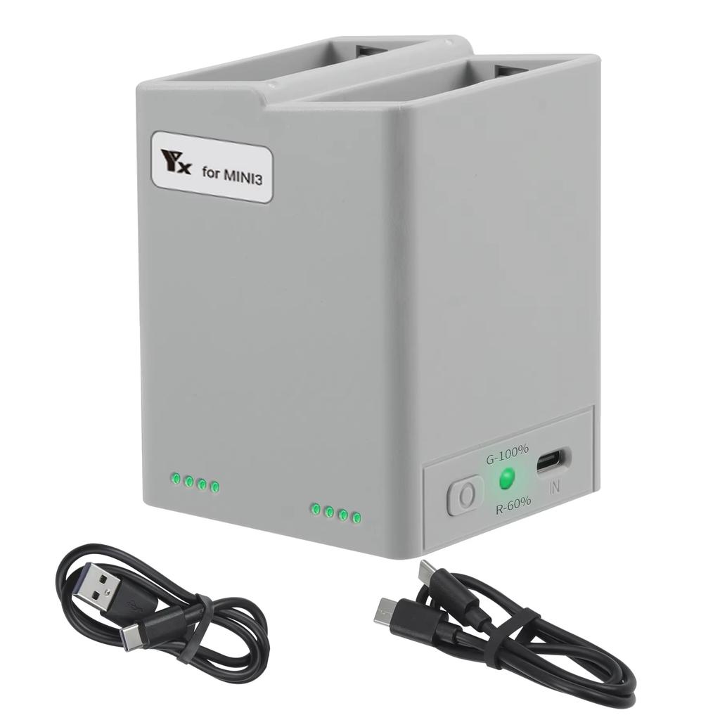 Zweiwege-Digitalanzeige Ladehub Akku Intelligentes Ladegerät für DJI Mini 4 Pro/Mini 3 Pro Ladebutler Powerbank Drohne