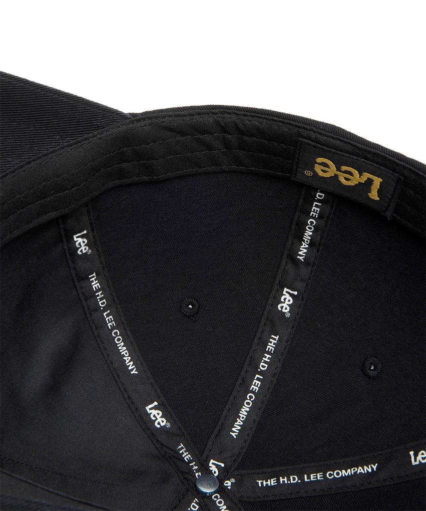 LEE Drawing Stitch Cotton Ball Cap Black