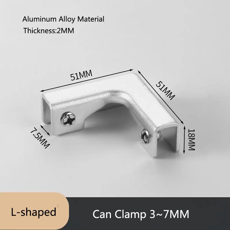 Glass Clamp Combination Fixing Clip for Showcase Fish Tank Cabinet Garden Fence Ceramic Tile Splicing DIY Panel Reinforced Clip