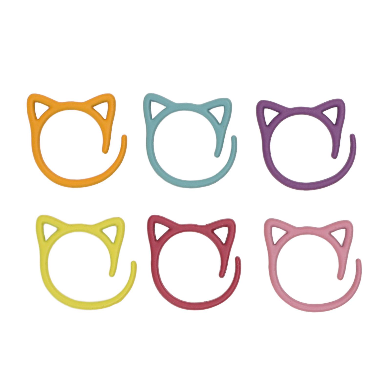 

24 шт. маркеры для стежков из металлического цинкового сплава, многоцветные милые маркеры для фиксации кота для шитья и вязания