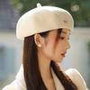 Vintage British Style Autumn Hat Women's Octagonal Hat Beret Bow Painter Hat