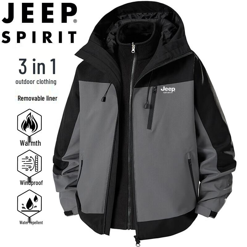 

JEEP SPIRIT Men s 3-in-1 Jacket & Apparel M