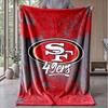 San Francisco 49ers flanelės vilnos pledas Jaukus šiltas pledas sofai, lovai, kelionėms Visų sezonų naudojimui