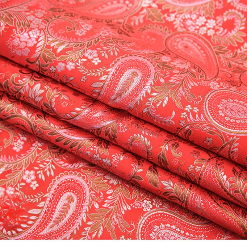 Nylon Pipa Brocade Silk Fabric Throw Pillow Sofa Cushion Satin Cloth Packaging Fabric Cheongsam Brocade Cloth
