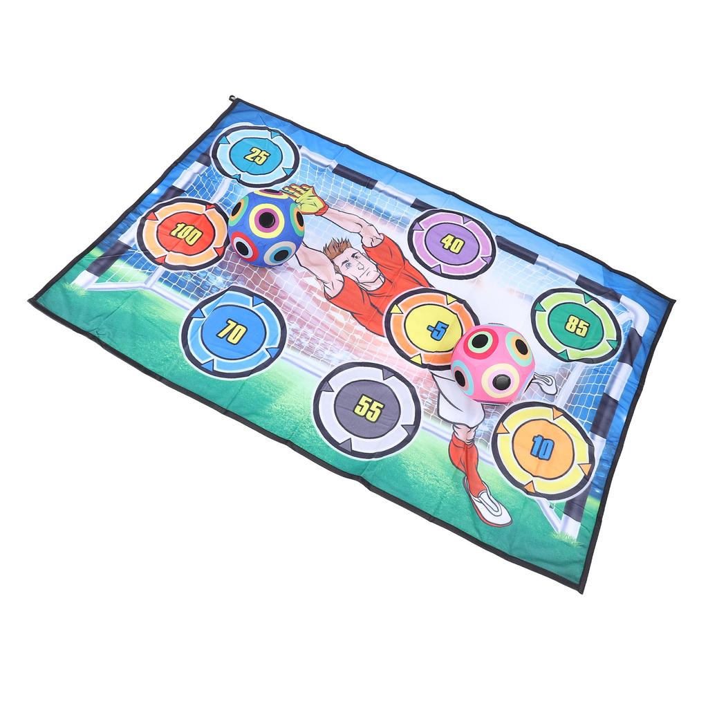 2 in 1 Soccer Ball Game Set with 2 Balls Hand Eye Coordination Motor Skills Toss Soccer Target Goal 