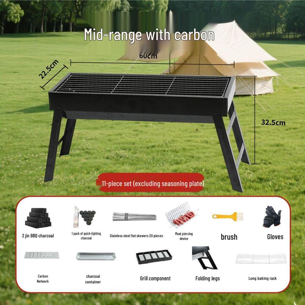 A1R Portable Charcoal BBQ Grill Stand for Home & Outdoor Cooking