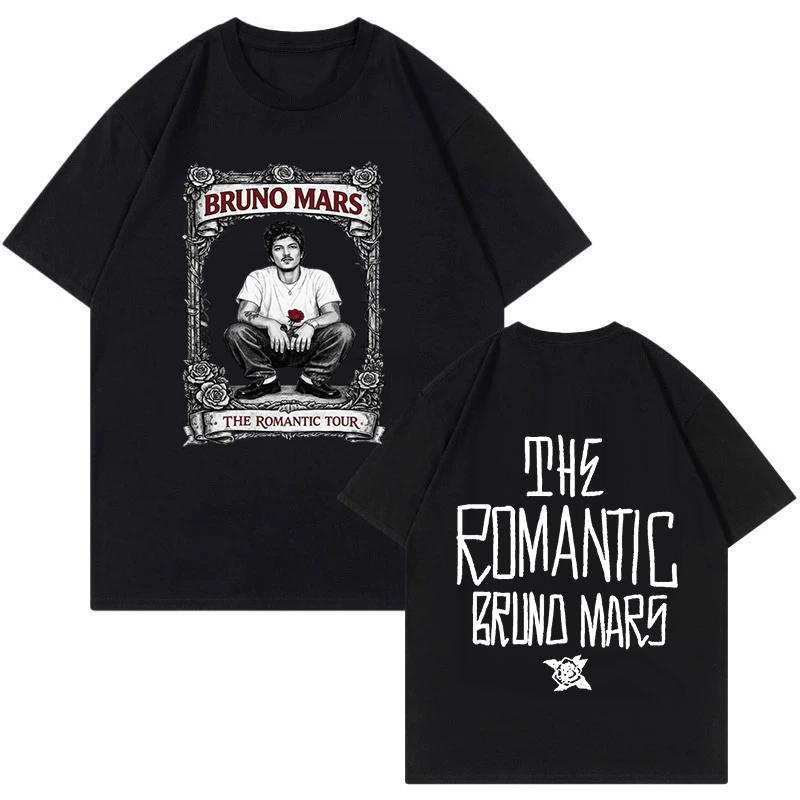 

Bruno Mars Print Vintage Tshirt The RoUnisextic Tour 2026 Graphic T Shirt Unisex Women Fashion EU Size Short Sleeve Tshirt Clothes S