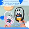 JP Number Oshikatsu Pouch, Acrylic Stand Case, Plush Toy, Clear Pouch, Mini, Transparent Storage, with Balloon (Oval, White)