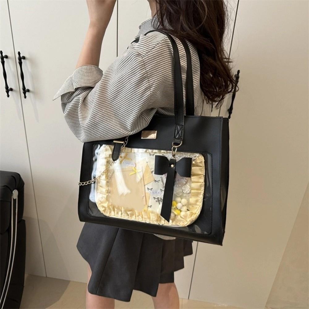 Japanese Style Transparent Itabag Y2k Lolita Handbag Portable JK Shoulder Bag Travel