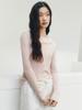 GANISONG Drape Tie Tail T-Shirt_Peach