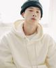 Log Overfit Fleece Hoodie Cream Yhhd2302
