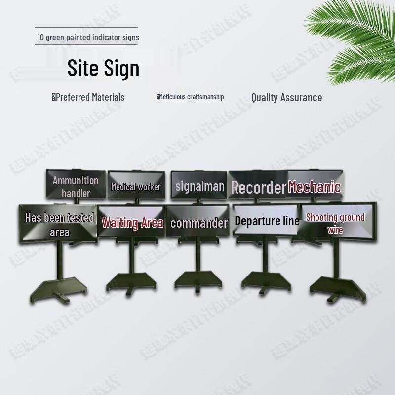 Green Painted Night Training Marker Signs