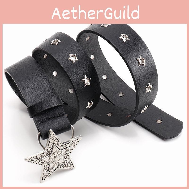 Alloy Women Simple Star Shape Belt Solid Color Waist Decoration Fashion Gift