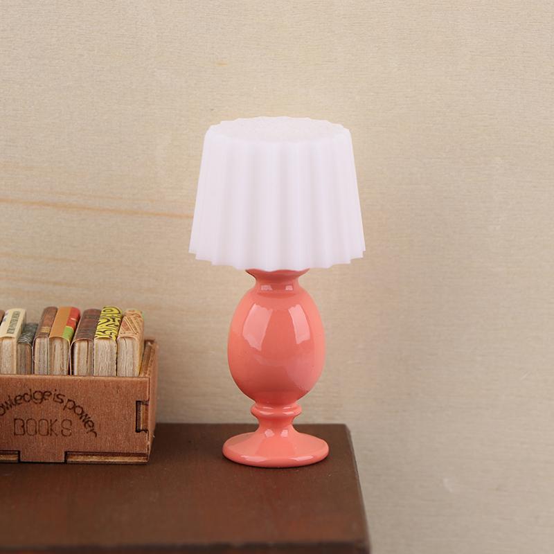 1:12 Dollhouse Miniature Desk Lamp Study Model Dollhouse Furniture Decoration Micro Scene Light Ornament Pretend Play Toys