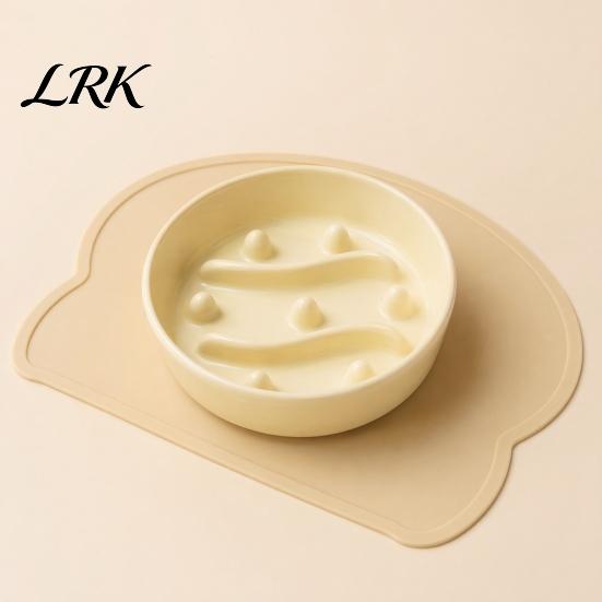 Stable Slow Feed Pet Bowl Feeder Bowl, Ceramic Anti-vomiting Dog Non-Slip Durable Food Reduces Choking for Dogs Cats Cat