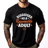 Halloween Dressed Up As a Responsible Adult Grey Shirt Graphic Tee Student Ecofriendly and Healthy T Shirts For Men Group