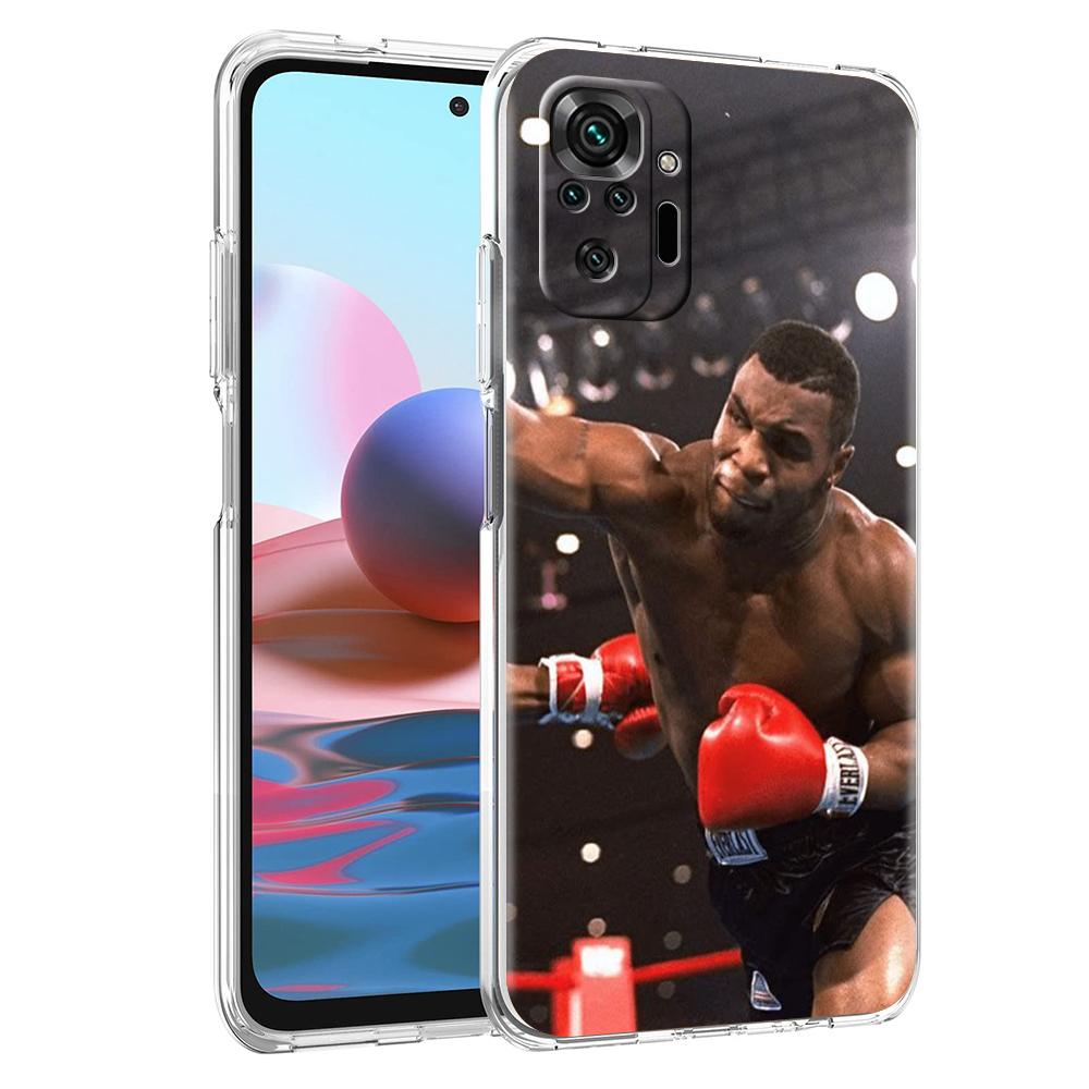 Mike Tyson Boxer Phone Case For Xiaomi Redmi Note 12 4G 11 10 Pro 5G 10C 10S 9S 9 9T 8T 9C 9A 8 8A 7 K50 K40 Gaming Clear Cover
